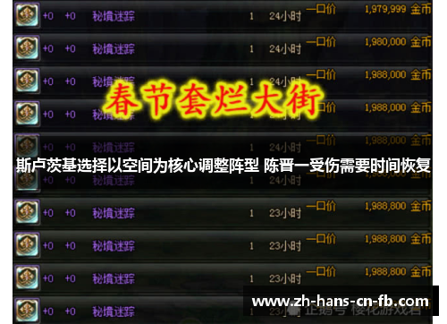 斯卢茨基选择以空间为核心调整阵型 陈晋一受伤需要时间恢复